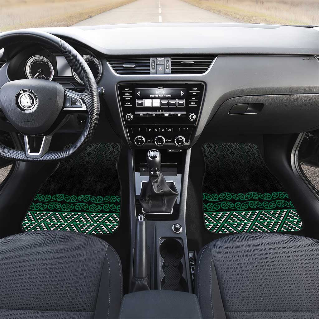 Maori Taniko Patterns Car Mats Pounamu Niho Taniwha Mix Paatiki Motifs