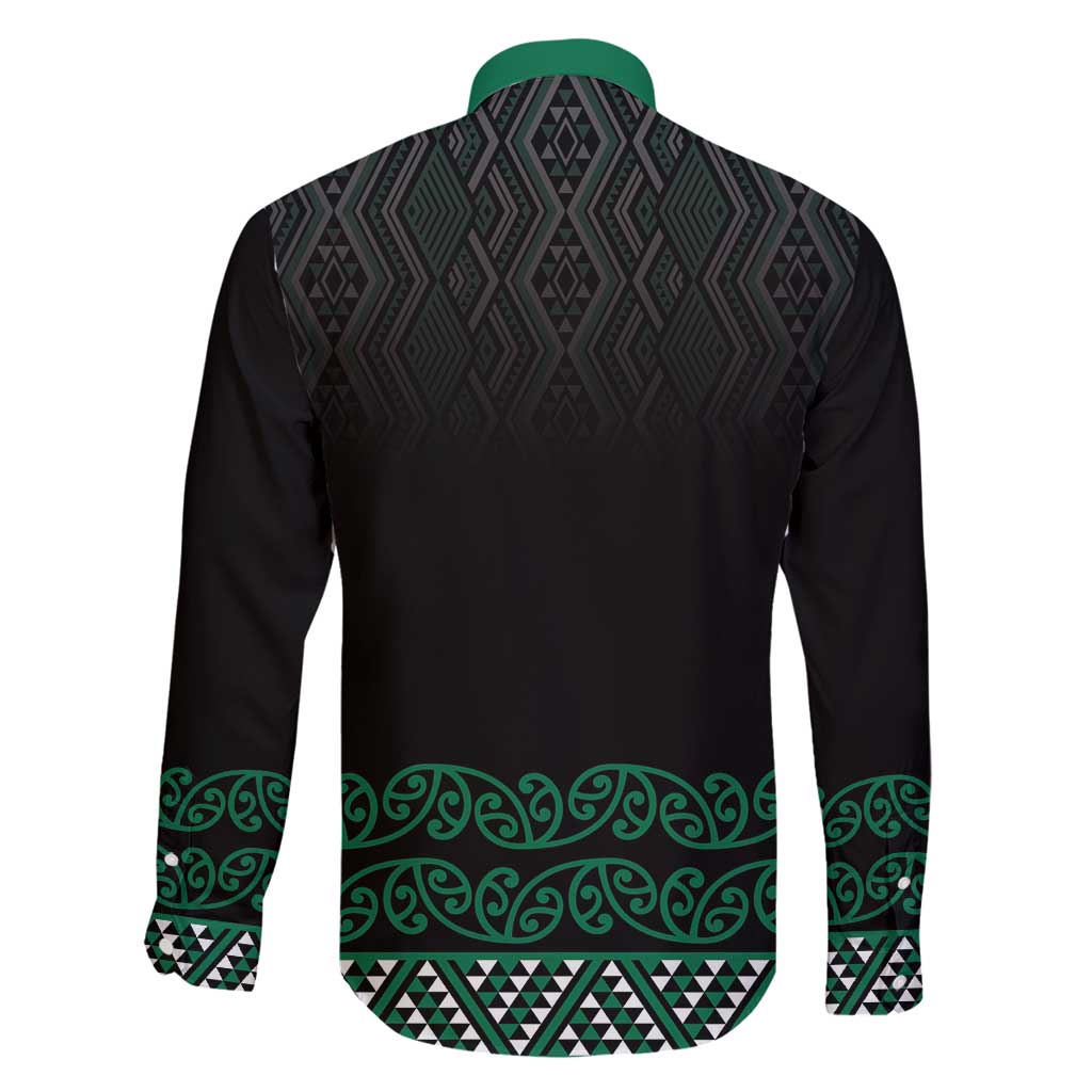 Maori Taniko Patterns Family Matching Off Shoulder Short Dress and Hawaiian Shirt Pounamu Niho Taniwha Mix Paatiki Motifs LT7 - Polynesian Pride