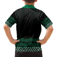 Maori Taniko Patterns Family Matching Summer Maxi Dress and Hawaiian Shirt Pounamu Niho Taniwha Mix Paatiki Motifs LT7 - Polynesian Pride