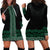 Maori Taniko Patterns Hoodie Dress Pounamu Niho Taniwha Mix Paatiki Motifs