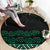 Maori Taniko Patterns Round Carpet Pounamu Niho Taniwha Mix Paatiki Motifs