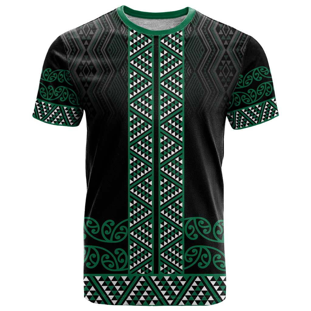 Maori Taniko Patterns T Shirt Pounamu Niho Taniwha Mix Paatiki Motifs