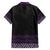 Maori Taniko Patterns Family Matching Tank Maxi Dress and Hawaiian Shirt Purple Niho Taniwha Mix Paatiki Motifs