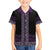 Maori Taniko Patterns Hawaiian Shirt Purple Niho Taniwha Mix Paatiki Motifs