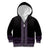 Maori Taniko Patterns Kid Hoodie Purple Niho Taniwha Mix Paatiki Motifs