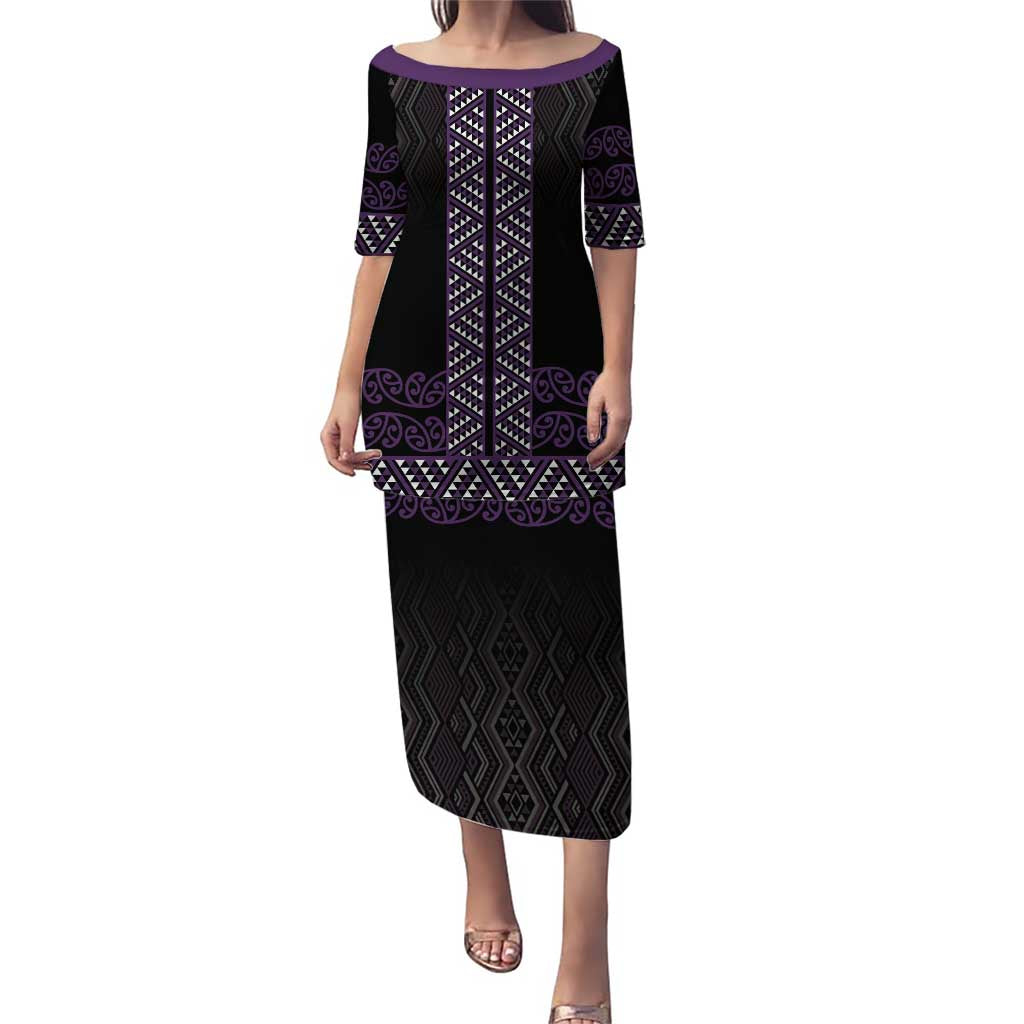 Maori Taniko Patterns Puletasi Purple Niho Taniwha Mix Paatiki Motifs