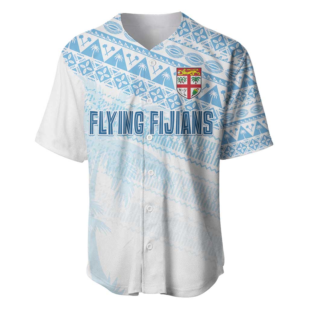 Fiji Rugby Custom Kaiviti Masi Baseball Jersey Turquoise - Polynesian Pride