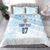 Fiji Rugby Custom Kaiviti Masi Bedding Set Turquoise - Polynesian Pride