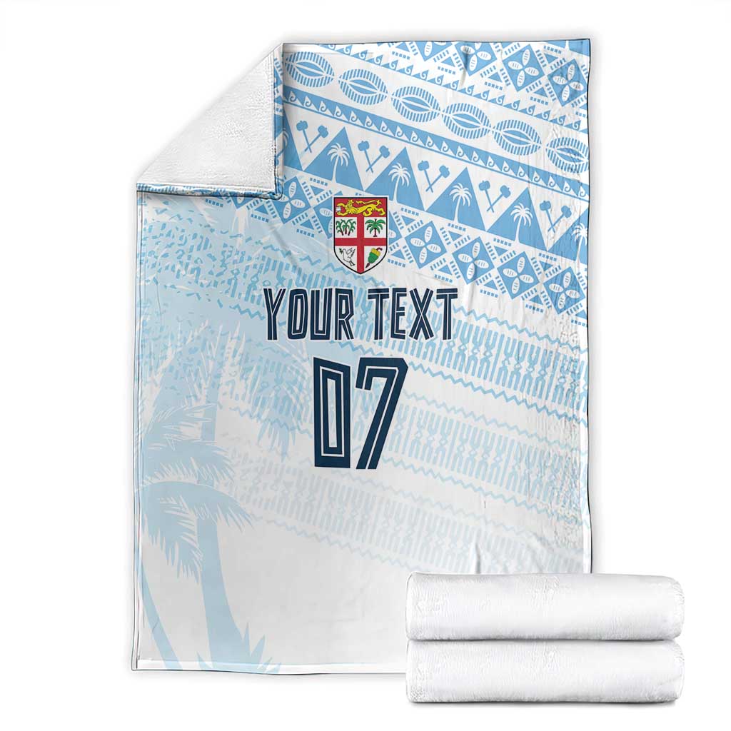 Fiji Rugby Custom Kaiviti Masi Blanket Turquoise - Polynesian Pride