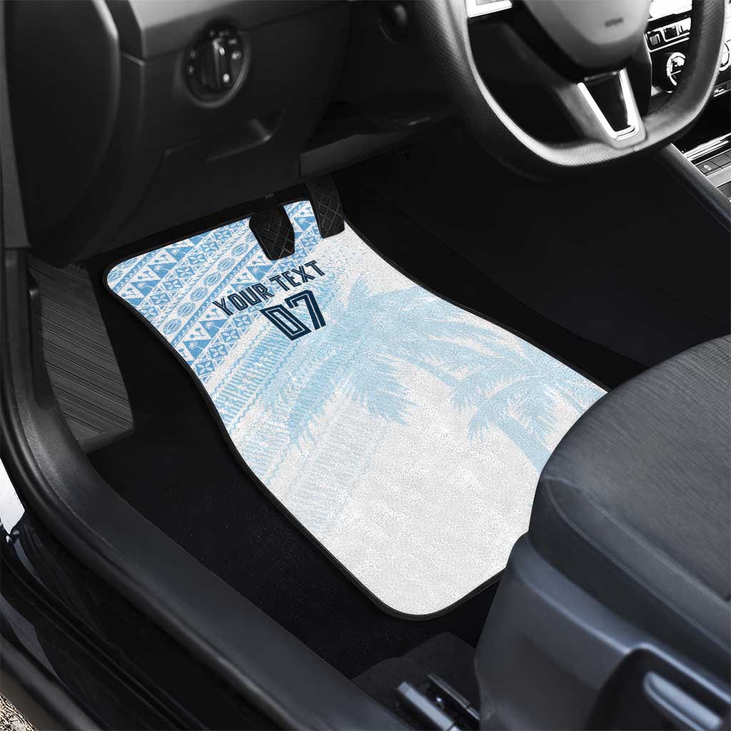Fiji Rugby Custom Kaiviti Masi Car Mats Turquoise - Polynesian Pride