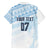 Fiji Rugby Custom Kaiviti Masi Family Matching Off Shoulder Maxi Dress and Hawaiian Shirt Turquoise - Polynesian Pride