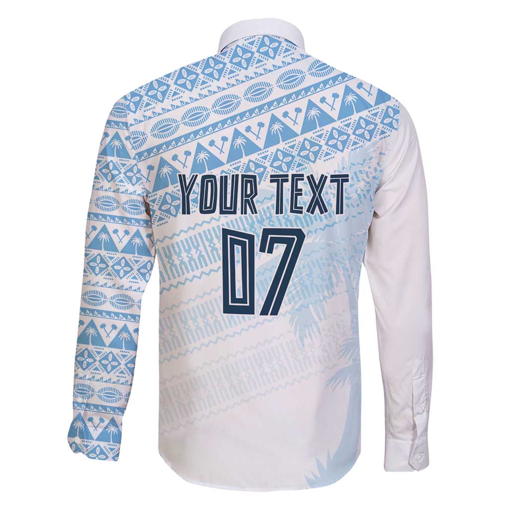 Fiji Rugby Custom Kaiviti Masi Family Matching Tank Maxi Dress and Hawaiian Shirt Turquoise LT7 - Polynesian Pride