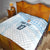 Fiji Rugby Custom Kaiviti Masi Quilt Turquoise - Polynesian Pride