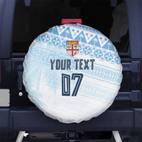 Fiji Rugby Custom Kaiviti Masi Spare Tire Cover Turquoise - Polynesian Pride