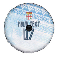 Fiji Rugby Custom Kaiviti Masi Spare Tire Cover Turquoise - Polynesian Pride