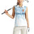 Fiji Rugby Custom Kaiviti Masi Women Sleeveless Polo Shirt Turquoise - Polynesian Pride