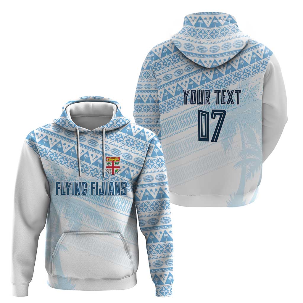Fiji Rugby Custom Kaiviti Masi Zip Hoodie Turquoise - Polynesian Pride