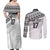 Fiji Rugby Custom Kaiviti Masi Couples Matching Off Shoulder Maxi Dress and Long Sleeve Button Shirt Black - Polynesian Pride