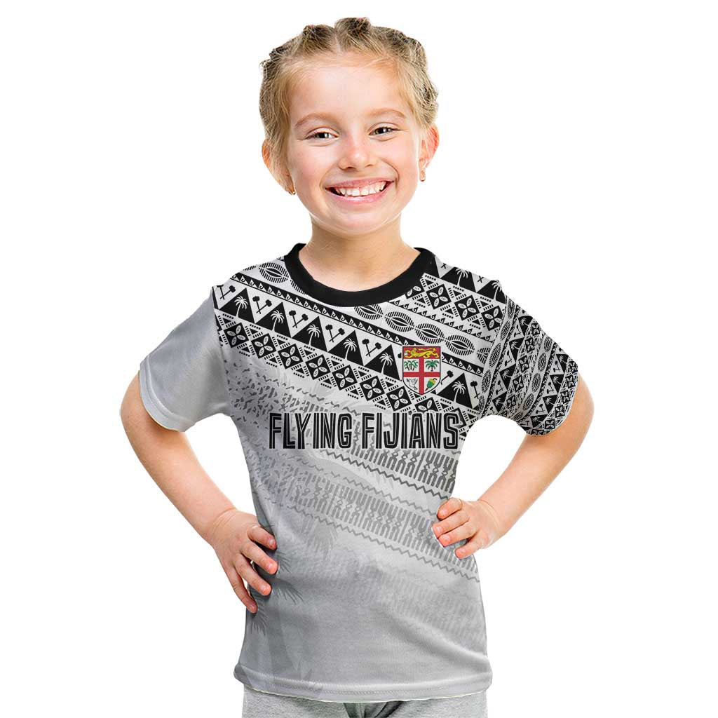 Fiji Rugby Custom Kaiviti Masi Kid T Shirt Black - Polynesian Pride