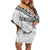 Fiji Rugby Custom Kaiviti Masi Off Shoulder Short Dress Black - Polynesian Pride