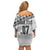 Fiji Rugby Custom Kaiviti Masi Off Shoulder Short Dress Black - Polynesian Pride