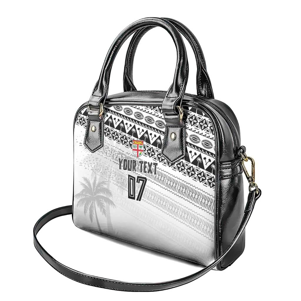Fiji Rugby Custom Kaiviti Masi Shoulder Handbag Black - Polynesian Pride
