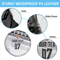 Fiji Rugby Custom Kaiviti Masi Spare Tire Cover Black - Polynesian Pride
