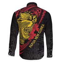 Papua New Guinea 49th Independence Day Family Matching Long Sleeve Bodycon Dress and Hawaiian Shirt Motuan Revareva Bird-of-Paradise LT7 - Polynesian Pride