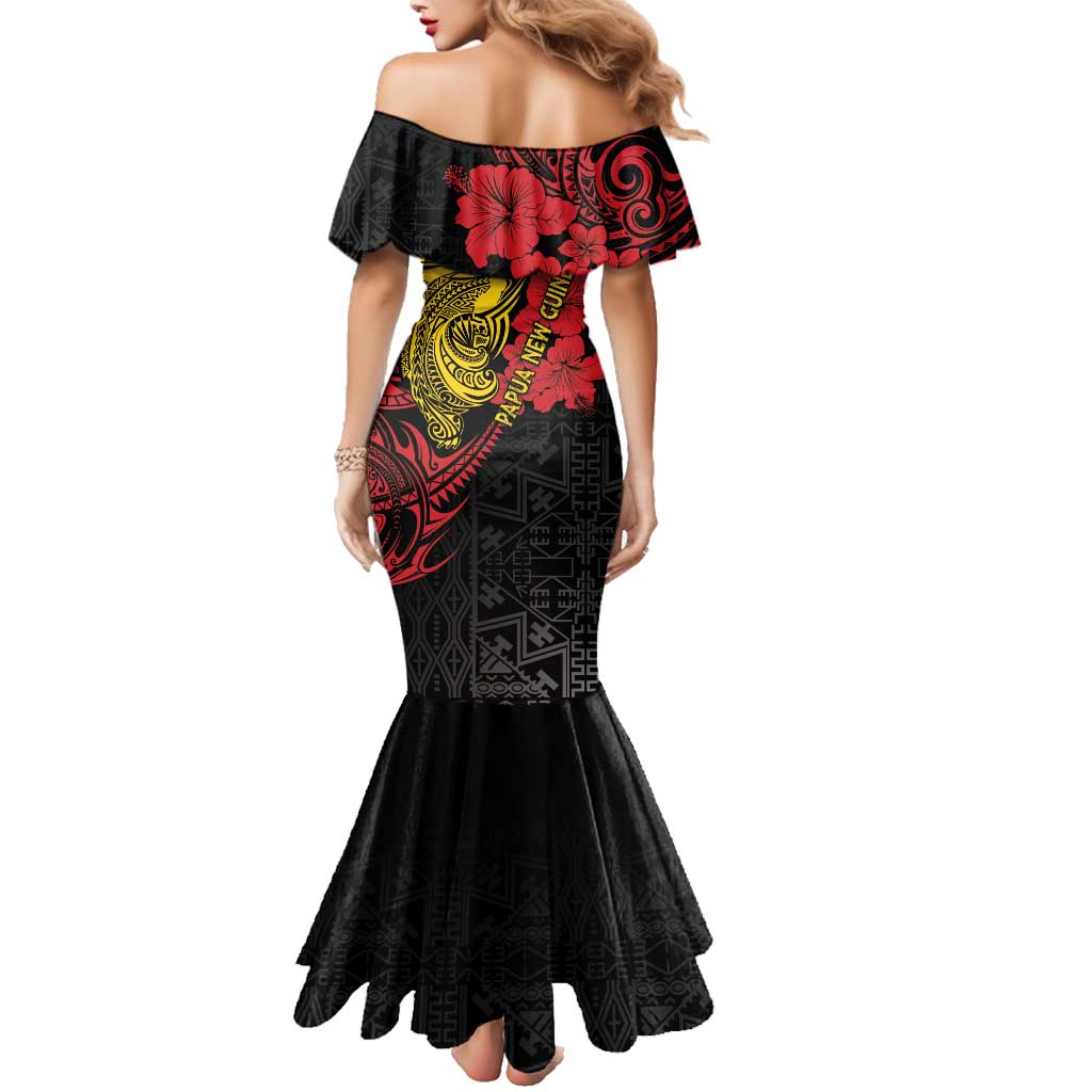Papua New Guinea 49th Independence Day Family Matching Mermaid Dress and Hawaiian Shirt Motuan Revareva Bird-of-Paradise LT7 - Polynesian Pride