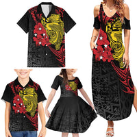 Papua New Guinea 49th Independence Day Family Matching Summer Maxi Dress and Hawaiian Shirt Motuan Revareva Bird-of-Paradise LT7 - Polynesian Pride