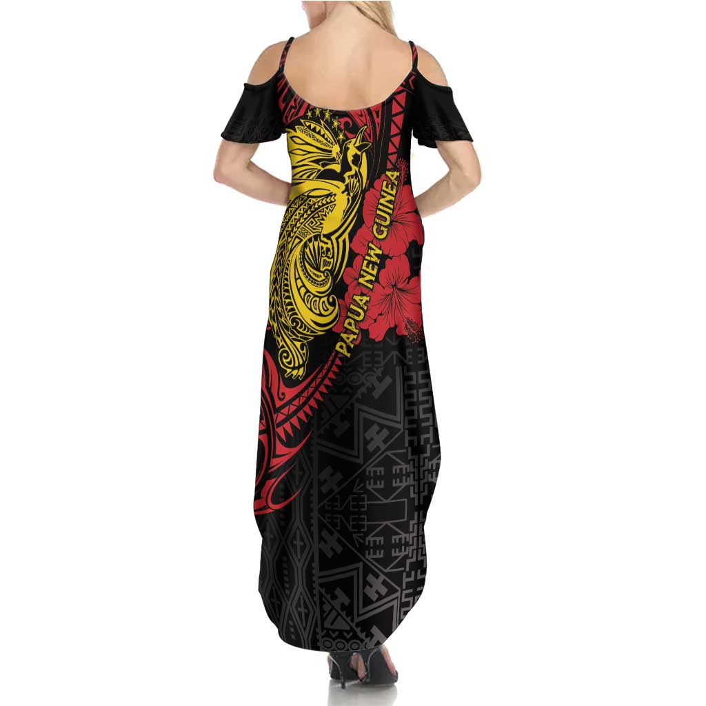 Papua New Guinea 49th Independence Day Family Matching Summer Maxi Dress and Hawaiian Shirt Motuan Revareva Bird-of-Paradise LT7 - Polynesian Pride