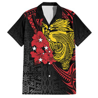 Papua New Guinea 49th Independence Day Hawaiian Shirt Motuan Revareva Bird-of-Paradise LT7 Black - Polynesian Pride