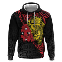Papua New Guinea 49th Independence Day Hoodie Motuan Revareva Bird-of-Paradise LT7 Pullover Hoodie Black - Polynesian Pride