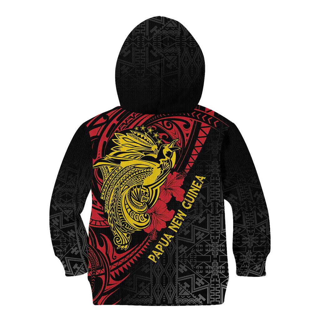 Papua New Guinea 49th Independence Day Kid Hoodie Motuan Revareva Bird-of-Paradise LT7 - Polynesian Pride