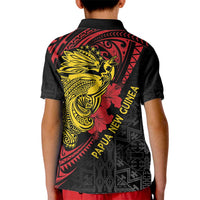 Papua New Guinea 49th Independence Day Kid Polo Shirt Motuan Revareva Bird-of-Paradise LT7 - Polynesian Pride