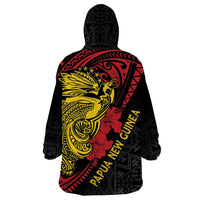 Papua New Guinea 49th Independence Day Wearable Blanket Hoodie Motuan Revareva Bird-of-Paradise LT7 - Polynesian Pride