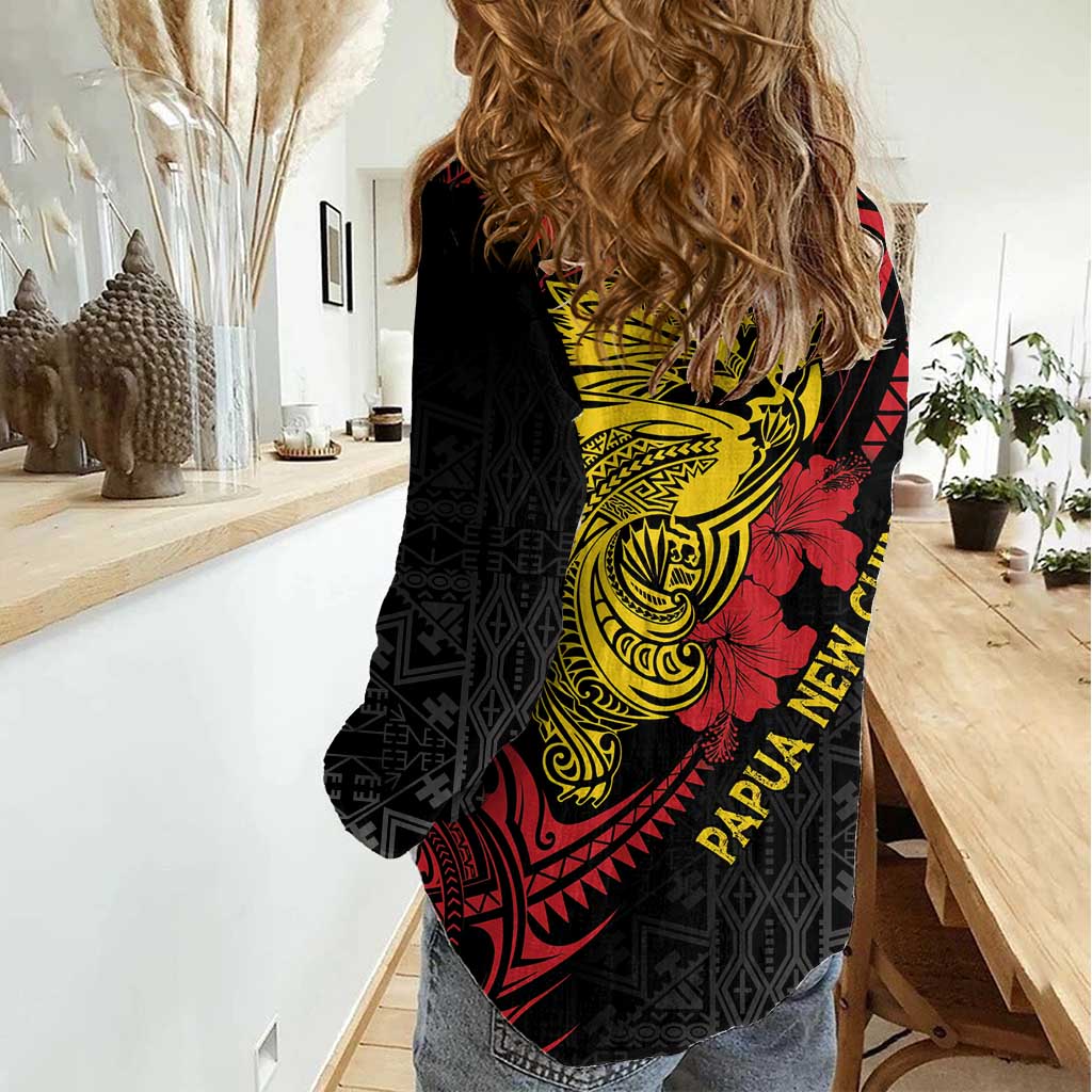 Papua New Guinea 49th Independence Day Women Casual Shirt Motuan Revareva Bird-of-Paradise LT7 - Polynesian Pride