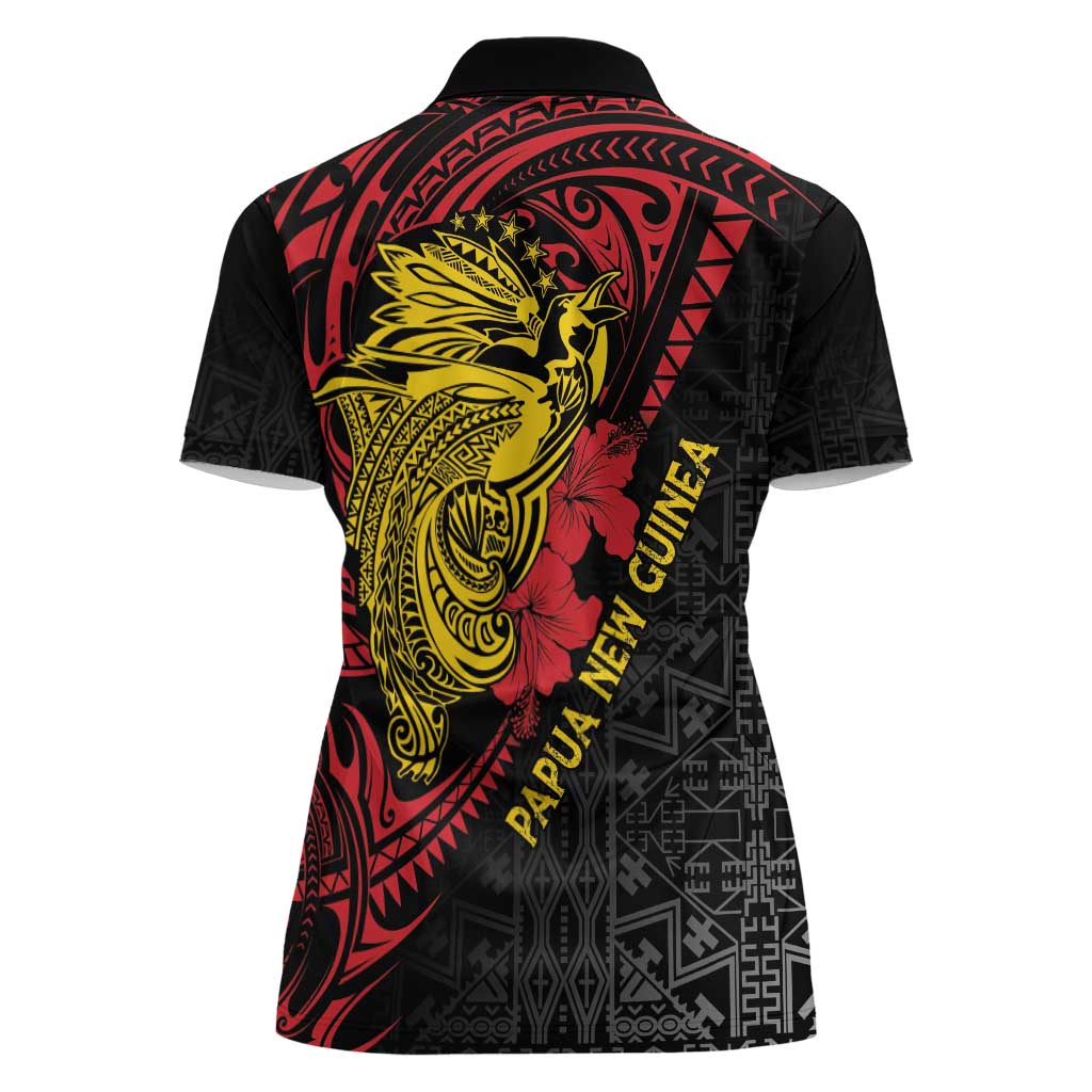Papua New Guinea 49th Independence Day Women Polo Shirt Motuan Revareva Bird-of-Paradise LT7 - Polynesian Pride