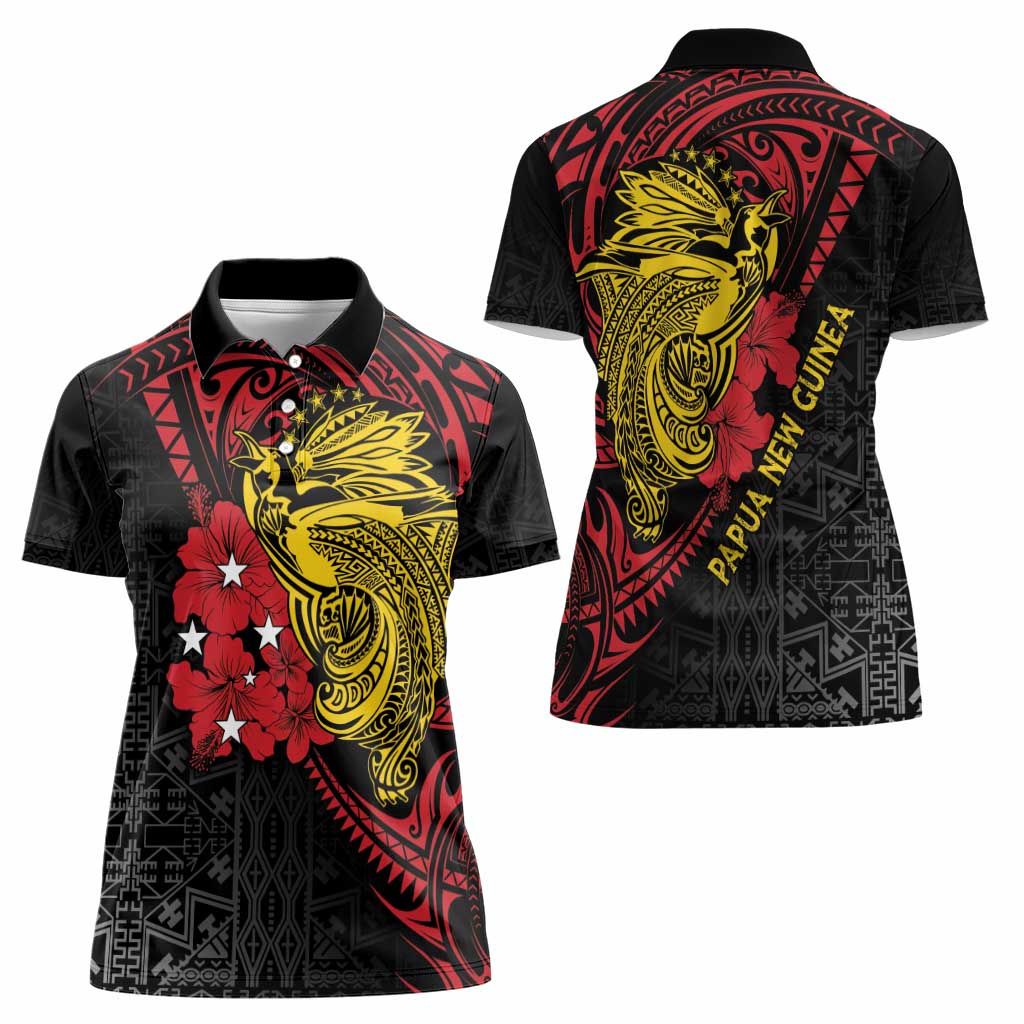 Papua New Guinea 49th Independence Day Women Polo Shirt Motuan Revareva Bird-of-Paradise LT7 - Polynesian Pride