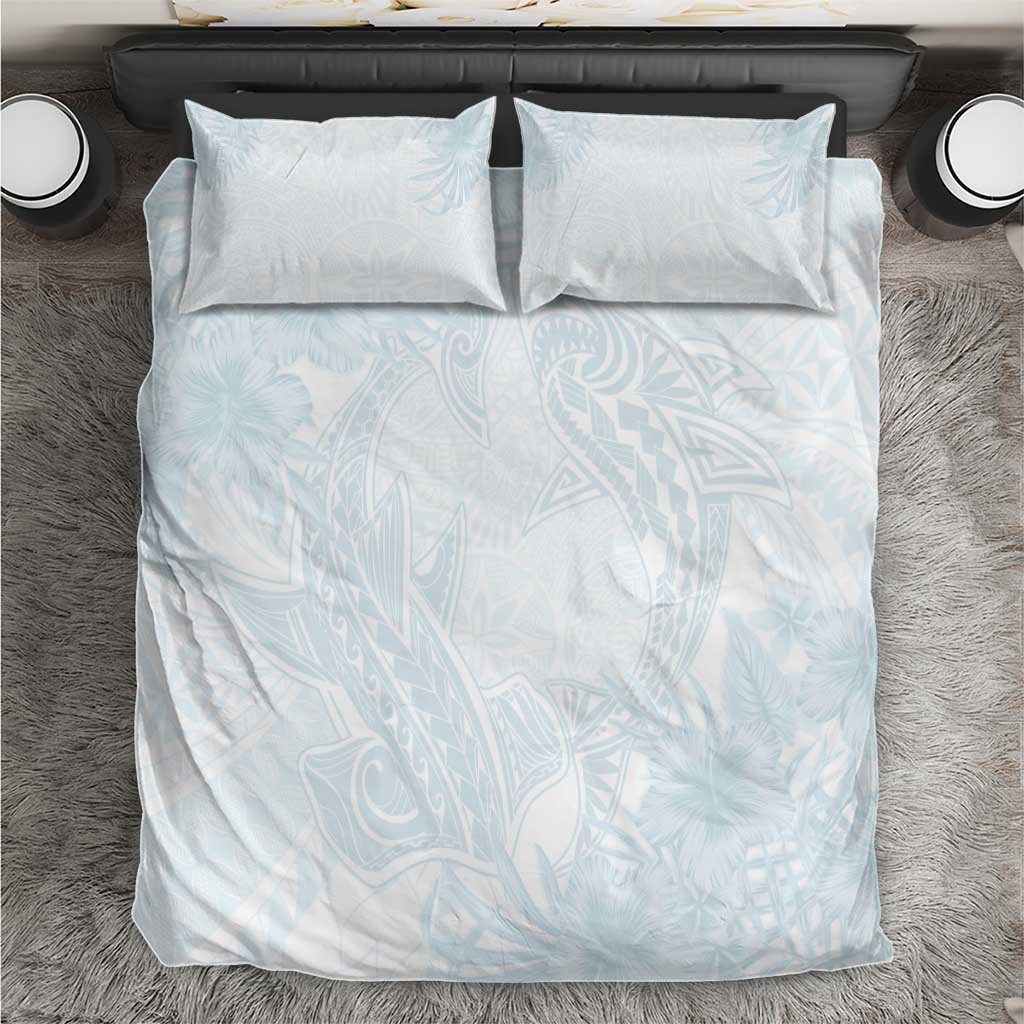Polynesia Bedding Set Sharks Duo Tropical Off White LT7 White - Polynesian Pride