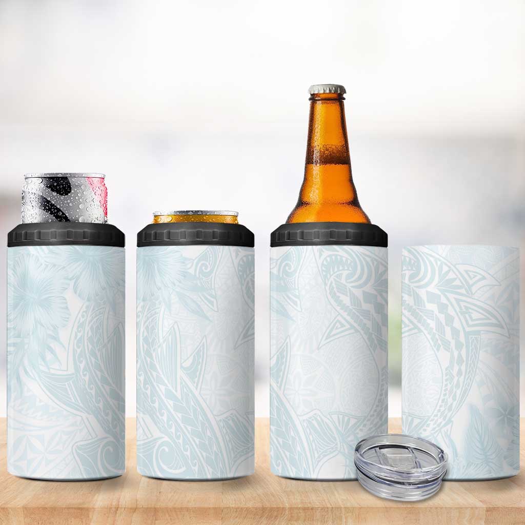 Polynesia 4 in 1 Can Cooler Tumbler Sharks Duo Tropical Off White