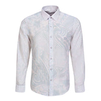 Polynesia Long Sleeve Button Shirt Sharks Duo Tropical Off White