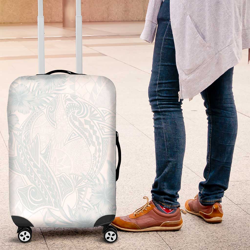 Polynesia Luggage Cover Sharks Duo Tropical Off White LT7 White - Polynesian Pride