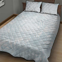 Polynesia Quilt Bed Set Sharks Duo Tropical Off White