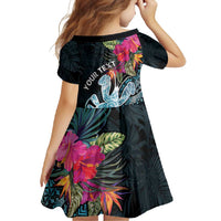 Niue Personalised Family Matching Off Shoulder Maxi Dress and Hawaiian Shirt Hiapo Mix Coconut Crab LT7 - Polynesian Pride