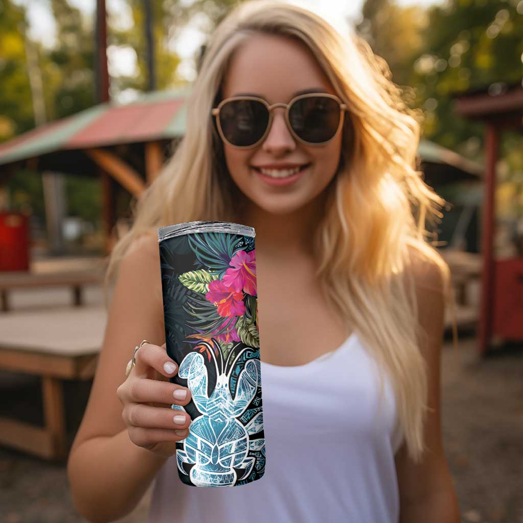Niue Skinny Tumbler Hiapo Mix Coconut Crab