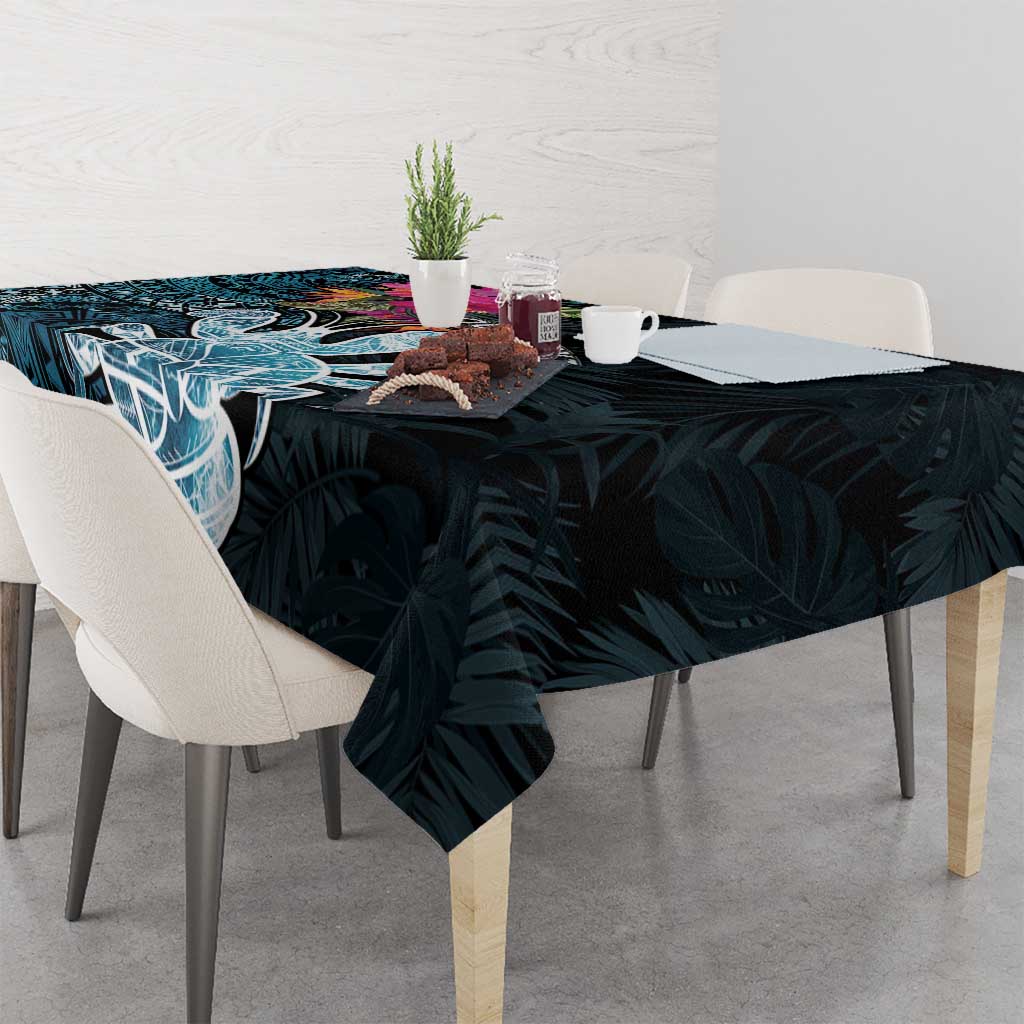 Niue Personalised Tablecloth Hiapo Mix Coconut Crab