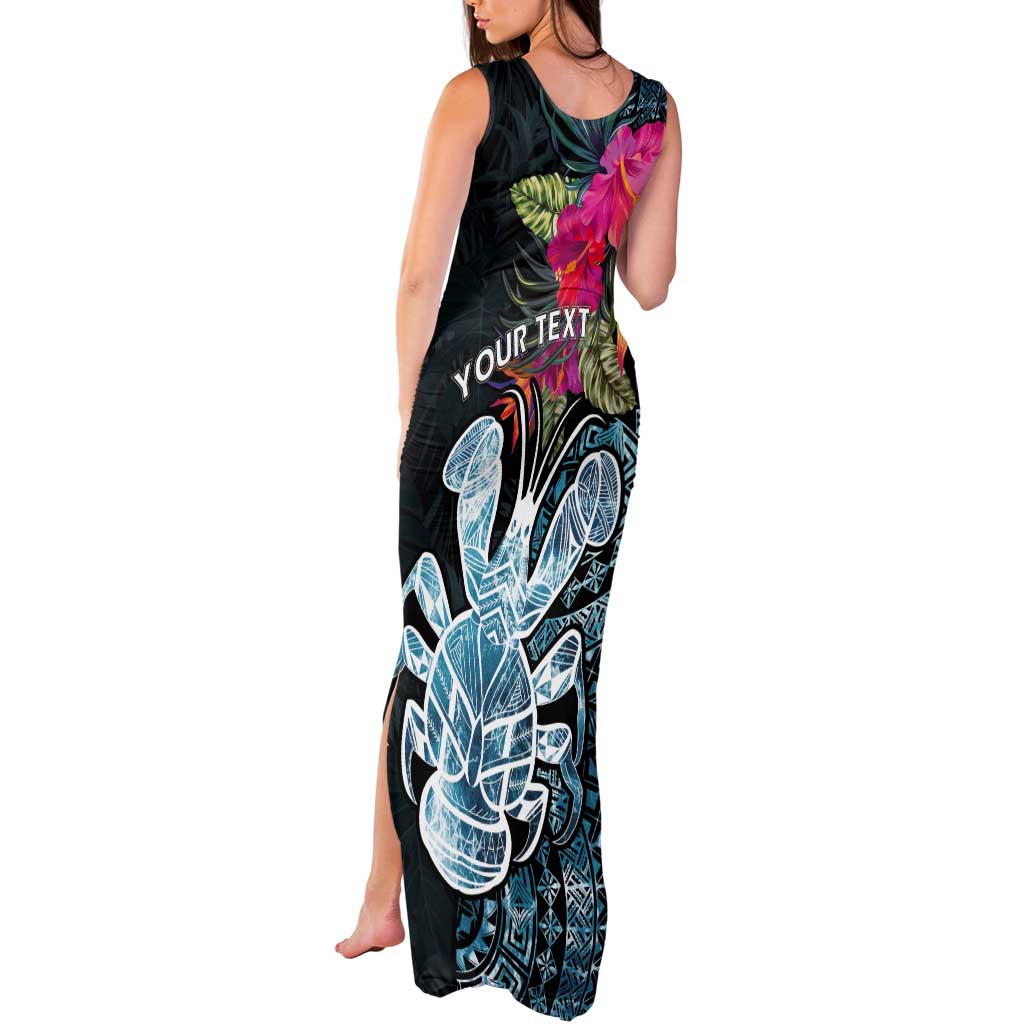 Niue Personalised Tank Maxi Dress Hiapo Mix Coconut Crab