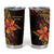 Niue Fakaalofa Atu Tumbler Cup Whale Hiapo Fiery Motif