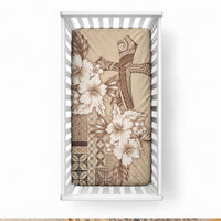 Samoa AIGA Mamanu Siapo Malu Motifs Baby Bed Cover LT7 28 × 52 in Beige - Polynesian Pride